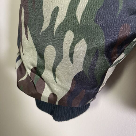 Lurking Class Jacket Mens  Large Green Camo Full Zip Skull Skeleton Adult - Picture 5 of 16